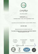 Certifikat ISO 9001:2008