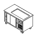 MPH-114/3 A - Hlađeni pult s kliznim vratima